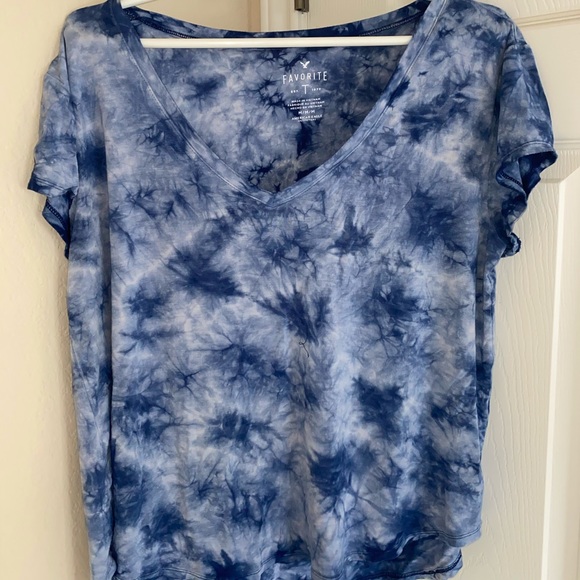American eagle blue tie-dye tee - Picture 3 of 5